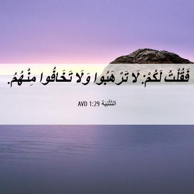 Picture 06 - اَلتَّثْنِيَة 1:29 AVD - فَقُلْتُ لَكُمْ: لَا - Bible Verse Picture