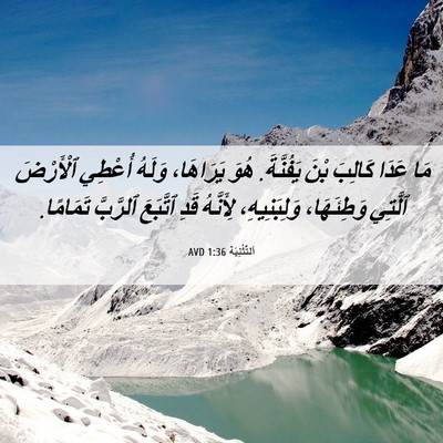 Picture 06 - اَلتَّثْنِيَة 1:36 AVD - مَا عَدَا كَالِبَ بْنَ - Bible Verse Picture