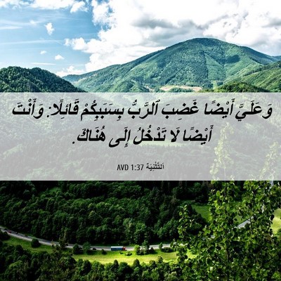 Picture 06 - اَلتَّثْنِيَة 1:37 AVD - وَعَلَيَّ أَيْضًا غَضِبَ - Bible Verse Picture