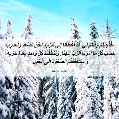 Picture 06 - اَلتَّثْنِيَة 1:41 AVD - «فَأَجَبْتُمْ وَقُلْتُمْ - Bible Verse Picture