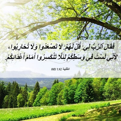 Picture 06 - اَلتَّثْنِيَة 1:42 AVD - فَقَالَ ٱلرَّبُّ لِي: قُلْ - Bible Verse Picture