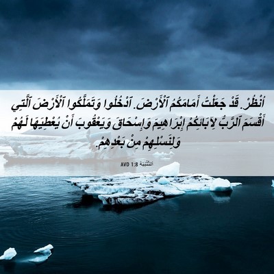 Picture 06 - اَلتَّثْنِيَة 1:8 AVD - اُنْظُرْ. قَدْ جَعَلْتُ - Bible Verse Picture