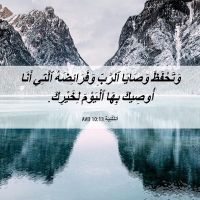 Picture 06 - اَلتَّثْنِيَة 10:13 AVD - وَتَحْفَظَ وَصَايَا - Bible Verse Picture