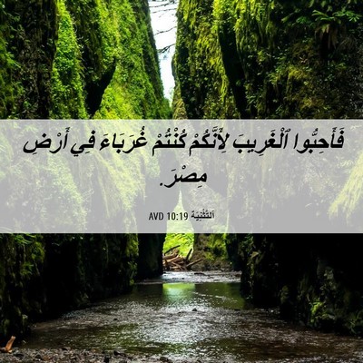 Picture 06 - اَلتَّثْنِيَة 10:19 AVD - فَأَحِبُّوا ٱلْغَرِيبَ - Bible Verse Picture