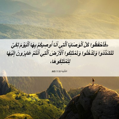 Picture 06 - اَلتَّثْنِيَة 11:8 AVD - «فَٱحْفَظُوا كُلَّ - Bible Verse Picture
