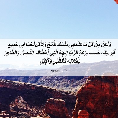 Picture 06 - اَلتَّثْنِيَة 12:15 AVD - وَلَكِنْ مِنْ كُلِّ مَا - Bible Verse Picture