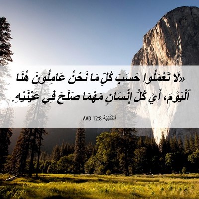 Picture 06 - اَلتَّثْنِيَة 12:8 AVD - «لَا تَعْمَلُوا حَسَبَ - Bible Verse Picture