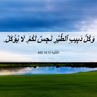 Picture 06 - اَلتَّثْنِيَة 14:19 AVD - وَكُلُّ دَبِيبِ ٱلطَّيْرِ - Bible Verse Picture