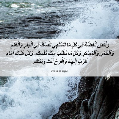 Picture 06 - اَلتَّثْنِيَة 14:26 AVD - وَأَنْفِقِ ٱلْفِضَّةَ فِي - Bible Verse Picture