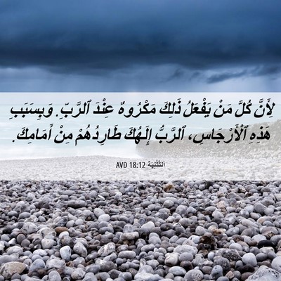 Picture 06 - اَلتَّثْنِيَة 18:12 AVD - لِأَنَّ كُلَّ مَنْ - Bible Verse Picture