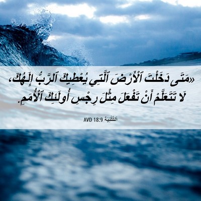Picture 06 - اَلتَّثْنِيَة 18:9 AVD - «مَتَى دَخَلْتَ ٱلْأَرْضَ - Bible Verse Picture