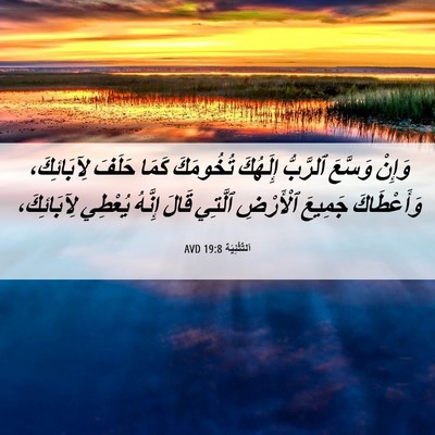 Picture 06 - اَلتَّثْنِيَة 19:8 AVD - وَإِنْ وَسَّعَ ٱلرَّبُّ - Bible Verse Picture