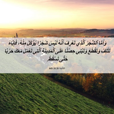 Picture 06 - اَلتَّثْنِيَة 20:20 AVD - وَأَمَّا ٱلشَّجَرُ - Bible Verse Picture
