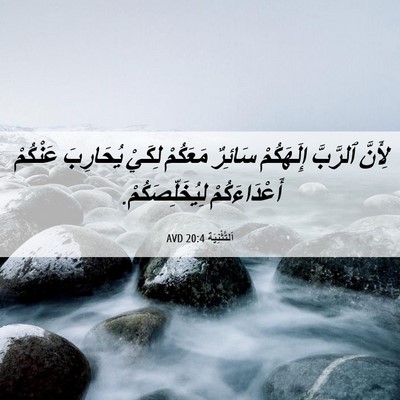 Picture 06 - اَلتَّثْنِيَة 20:4 AVD - لِأَنَّ ٱلرَّبَّ - Bible Verse Picture