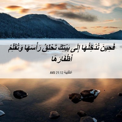 Picture 06 - اَلتَّثْنِيَة 21:12 AVD - فَحِينَ تُدْخِلُهَا إِلَى - Bible Verse Picture