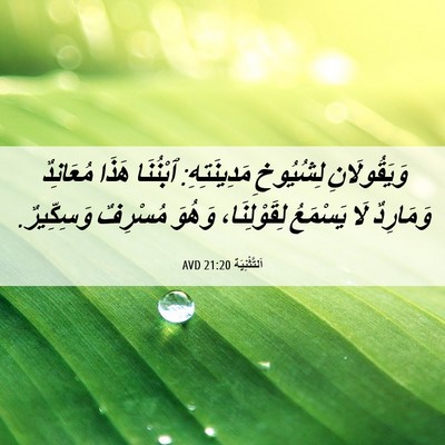 Picture 06 - اَلتَّثْنِيَة 21:20 AVD - وَيَقُولَانِ لِشُيُوخِ - Bible Verse Picture
