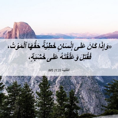 Picture 06 - اَلتَّثْنِيَة 21:22 AVD - «وَإِذَا كَانَ عَلَى - Bible Verse Picture
