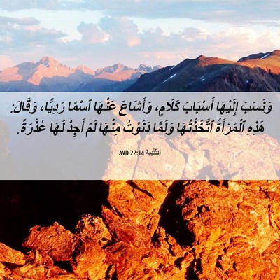 Picture 06 - اَلتَّثْنِيَة 22:14 AVD - وَنَسَبَ إِلَيْهَا - Bible Verse Picture