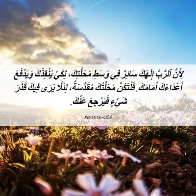 Picture 06 - اَلتَّثْنِيَة 23:14 AVD - لِأَنَّ ٱلرَّبَّ إِلَهَكَ - Bible Verse Picture