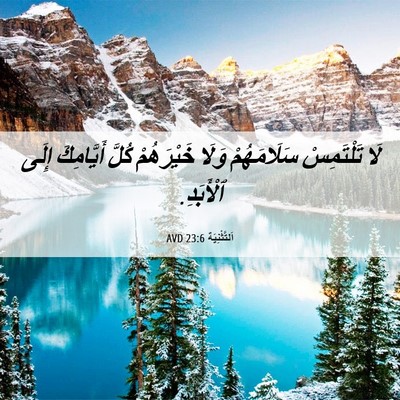 Picture 06 - اَلتَّثْنِيَة 23:6 AVD - لَا تَلْتَمِسْ - Bible Verse Picture