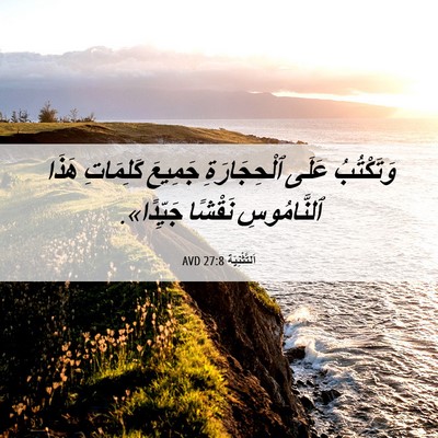 Picture 06 - اَلتَّثْنِيَة 27:8 AVD - وَتَكْتُبُ عَلَى - Bible Verse Picture