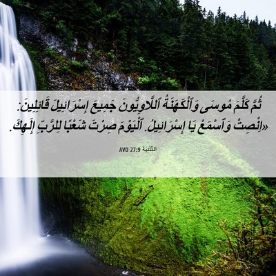 Picture 06 - اَلتَّثْنِيَة 27:9 AVD - ثُمَّ كَلَّمَ مُوسَى - Bible Verse Picture