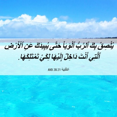 Picture 06 - اَلتَّثْنِيَة 28:21 AVD - يُلْصِقُ بِكَ ٱلرَّبُّ - Bible Verse Picture