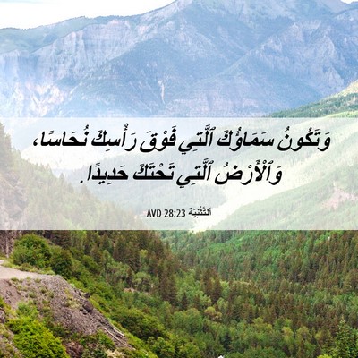 Picture 06 - اَلتَّثْنِيَة 28:23 AVD - وَتَكُونُ سَمَاؤُكَ - Bible Verse Picture