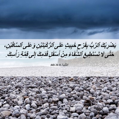Picture 06 - اَلتَّثْنِيَة 28:35 AVD - يَضْرِبُكَ ٱلرَّبُّ - Bible Verse Picture