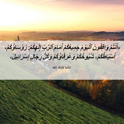 Picture 06 - اَلتَّثْنِيَة 29:10 AVD - «أَنْتُمْ وَاقِفُونَ - Bible Verse Picture