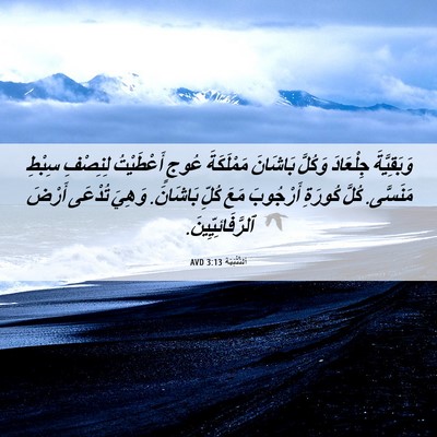 Picture 06 - اَلتَّثْنِيَة 3:13 AVD - وَبَقِيَّةَ جِلْعَادَ - Bible Verse Picture