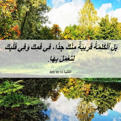 Picture 06 - اَلتَّثْنِيَة 30:14 AVD - بَلِ ٱلْكَلِمَةُ - Bible Verse Picture