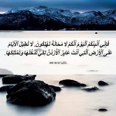 Picture 06 - اَلتَّثْنِيَة 30:18 AVD - فَإِنِّي أُنْبِئُكُمُ - Bible Verse Picture