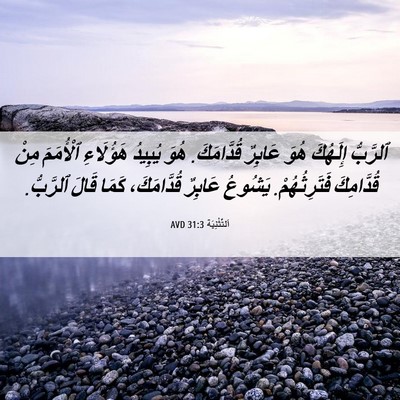 Picture 06 - اَلتَّثْنِيَة 31:3 AVD - ٱلرَّبُّ إِلَهُكَ هُوَ - Bible Verse Picture