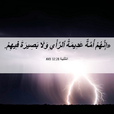Picture 06 - اَلتَّثْنِيَة 32:28 AVD - «إِنَّهُمْ أُمَّةٌ - Bible Verse Picture