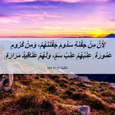 Picture 06 - اَلتَّثْنِيَة 32:32 AVD - لِأَنَّ مِنْ جَفْنَةِ - Bible Verse Picture