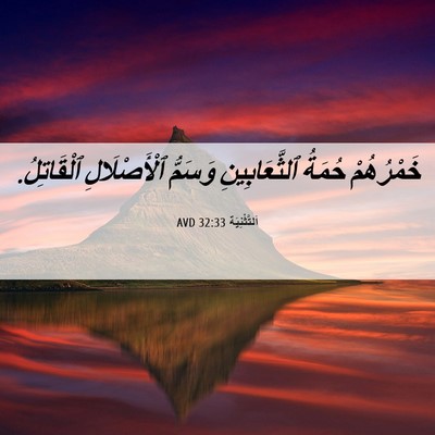 Picture 06 - اَلتَّثْنِيَة 32:33 AVD - خَمْرُهُمْ حُمَةُ - Bible Verse Picture