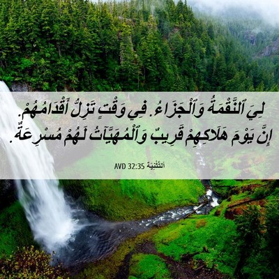 Picture 06 - اَلتَّثْنِيَة 32:35 AVD - لِيَ ٱلنَّقْمَةُ - Bible Verse Picture