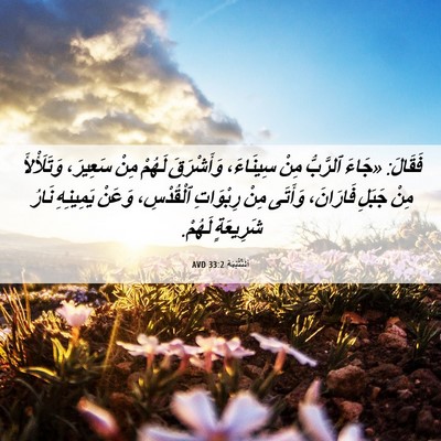 Picture 06 - اَلتَّثْنِيَة 33:2 AVD - فَقَالَ: «جَاءَ ٱلرَّبُّ - Bible Verse Picture