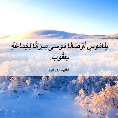 Picture 06 - اَلتَّثْنِيَة 33:4 AVD - بِنَامُوسٍ أَوْصَانَا - Bible Verse Picture