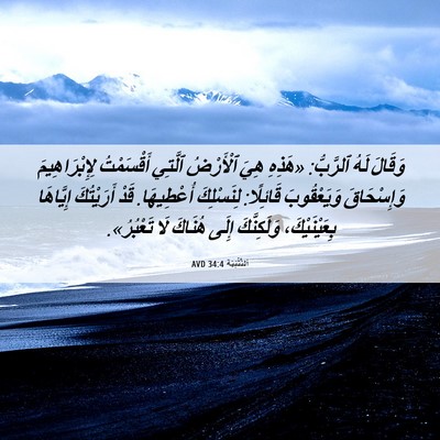 Picture 06 - اَلتَّثْنِيَة 34:4 AVD - وَقَالَ لَهُ ٱلرَّبُّ: - Bible Verse Picture