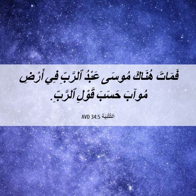 Picture 06 - اَلتَّثْنِيَة 34:5 AVD - فَمَاتَ هُنَاكَ مُوسَى - Bible Verse Picture