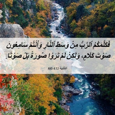 Picture 06 - اَلتَّثْنِيَة 4:12 AVD - فَكَلَّمَكُمُ ٱلرَّبُّ - Bible Verse Picture