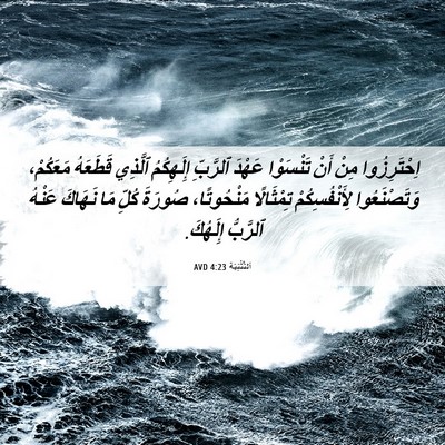 Picture 06 - اَلتَّثْنِيَة 4:23 AVD - اِحْتَرِزُوا مِنْ أَنْ - Bible Verse Picture