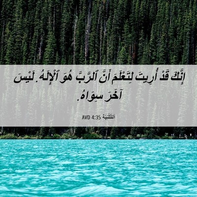 Picture 06 - اَلتَّثْنِيَة 4:35 AVD - إِنَّكَ قَدْ أُرِيتَ - Bible Verse Picture