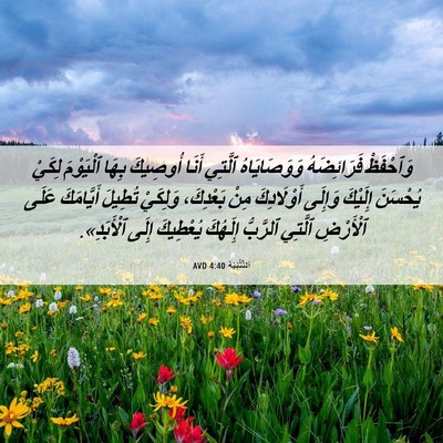 Picture 06 - اَلتَّثْنِيَة 4:40 AVD - وَٱحْفَظْ فَرَائِضَهُ - Bible Verse Picture