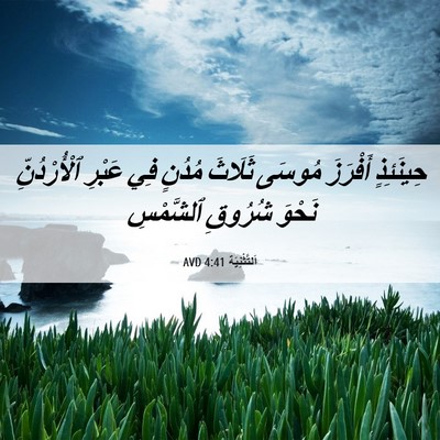 Picture 06 - اَلتَّثْنِيَة 4:41 AVD - حِينَئِذٍ أَفْرَزَ مُوسَى - Bible Verse Picture