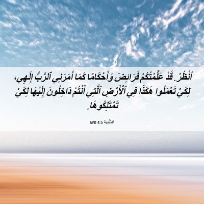 Picture 06 - اَلتَّثْنِيَة 4:5 AVD - اُنْظُرْ. قَدْ - Bible Verse Picture