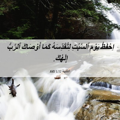 Picture 06 - اَلتَّثْنِيَة 5:12 AVD - اِحْفَظْ يَوْمَ ٱلسَّبْتِ - Bible Verse Picture