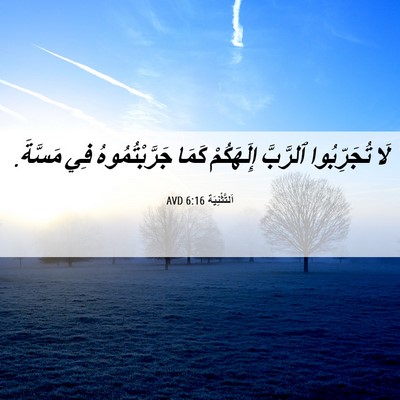 Picture 06 - اَلتَّثْنِيَة 6:16 AVD - لَا تُجَرِّبُوا ٱلرَّبَّ - Bible Verse Picture